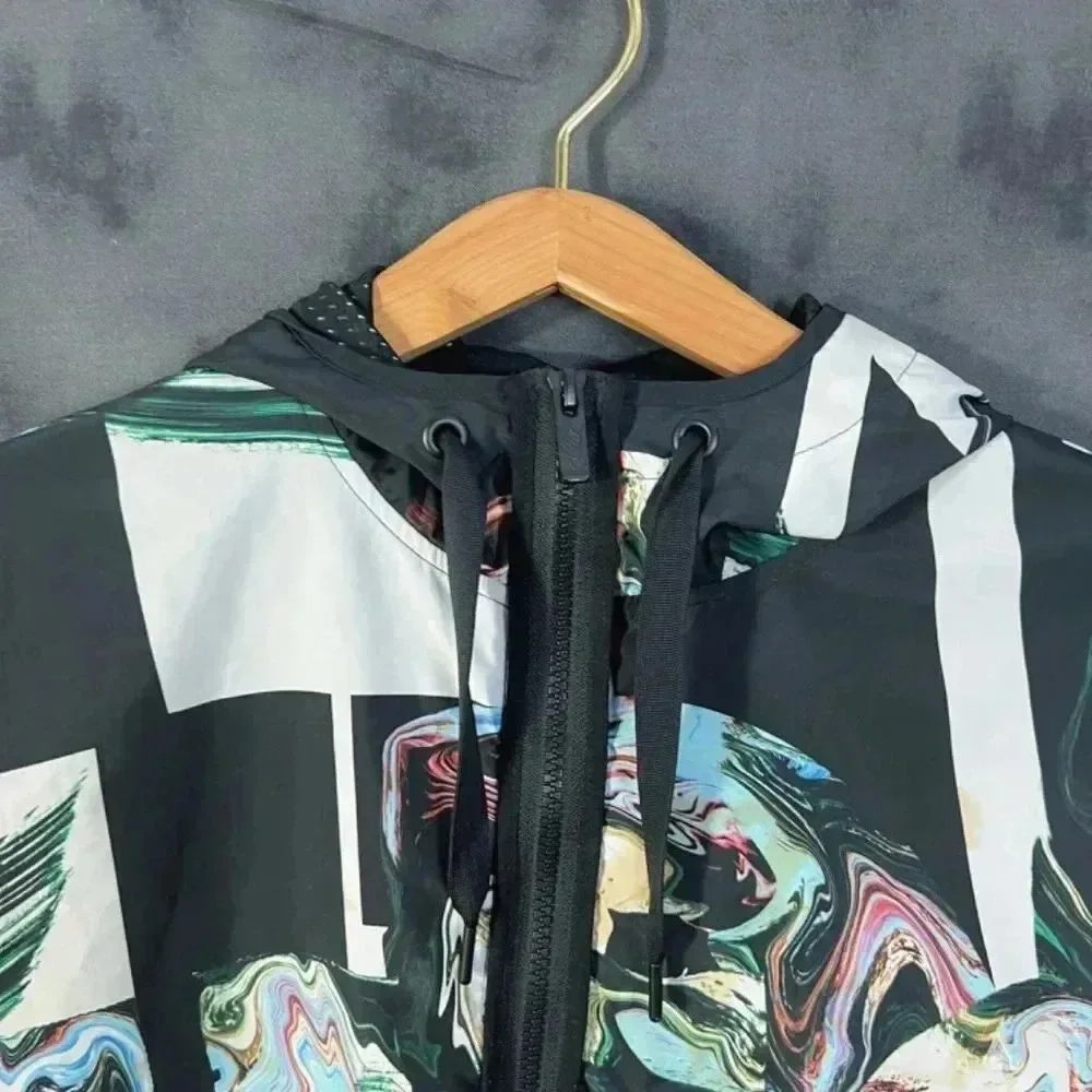 Nike Women's Marble Half Zip Windbreaker Running Jacket Size M